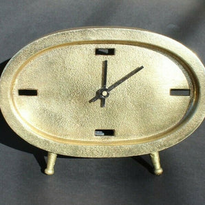 New Gold Metal Contemporary Modern Abstract Table Desk Decor Decorative Clock