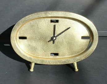 New Gold Metal Contemporary Modern Abstract Table Desk Decor Decorative Clock