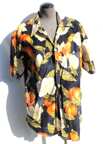 Vtg Darlene Brand Men’s Retro Hawaiian Hawaii Beach Button Up Shirt Large