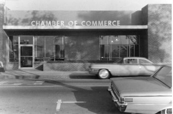 Vintage 1960's Black & White Photo - Chamber Of Commerce Building