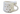 New White / Gold MCM Swan Shapped Bird Ceramic Christmas Holiday Coffee Mug