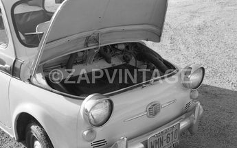 Vtg 1960s Carlo Abarth Inside Fiat Racing Ferrari Cars California Photo #1522