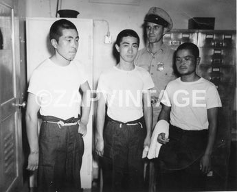Vtg WWII Japanese Boy Captured On USA Military Ship Photo Image #1794
