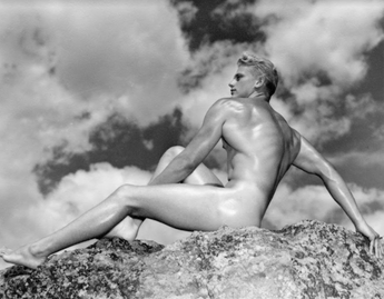 Vintage BEEFCAKE / BODYBUILDING Gay Interest Nude Physique B&W Photo #2253