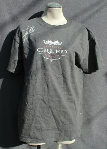 Vtg Creed Band Weathered Would Tour SCOTT STAPP Autographed Signed Shirt Mens M