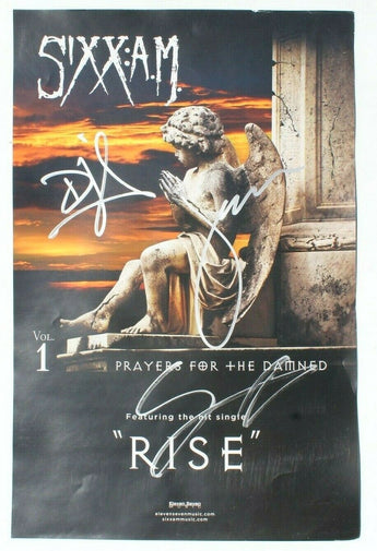 Sixx Am Vol. 1 Prayers For The Damned "Rise" Signed Album Autographed Poster