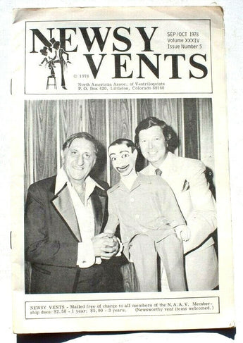 Vtg 1978 Newsy Vents Vol. 34 Issue #5 Ventriloquism Booklet from Maher Studios
