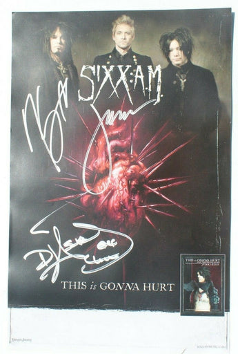 SIXX: A.M This Is Gonna Hurt Ltd Ed New RARE Tour Autographed Signed Poster