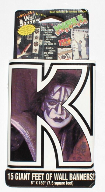 Sealed Vtg 1997 KISS Self Stick Wall Banner Wall Euphoria 6" x 180" NOS