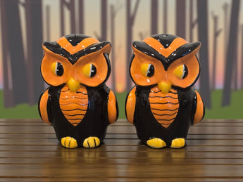 New Spooky Owl Halloween Salt & Pepper Shakers Salt N Pepper Dinning Decor Set