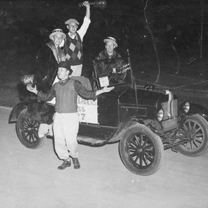 Vtg B&W 1920's - 1930's BETA PHI Frat Photo (Ford Model T, Leaders Class) Hazing