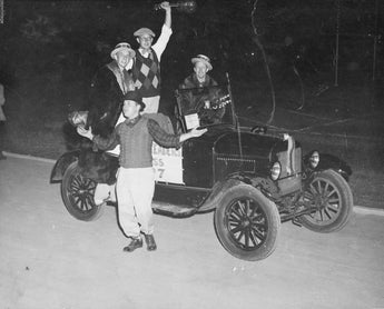 Vtg B&W 1920's - 1930's BETA PHI Frat Photo (Ford Model T, Leaders Class) Hazing