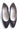 Vtg Women GUCCI Black Leather GOLD LOGO Textured High HEEL Pumps SHOES M36