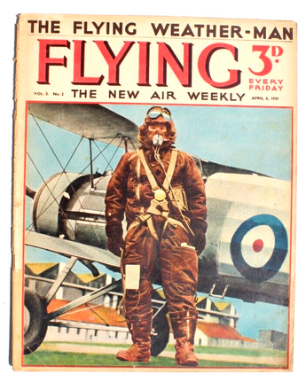 Vtg April 8, 1939 Flying Aviation Magazine Vol. 3 No. 2 - Weather - Man