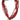 Vintage 1970's Chunky Red Beaded Retro Wave Glass Pendant Necklace Jewelry