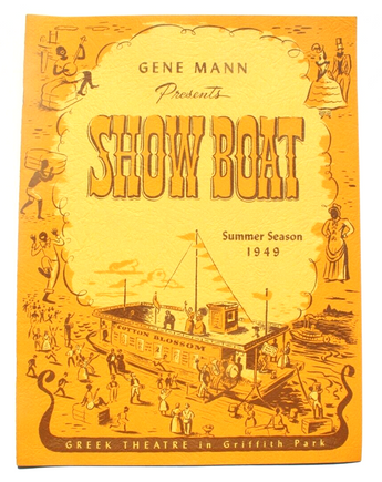 Vtg 1949 Summer Season Show Boat Greek Theatre Griffin Park Program Gene Mann