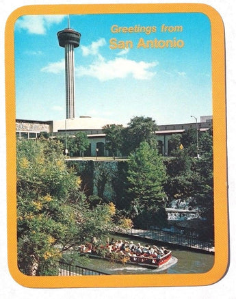 Vintage Large 1970'S Greetings From SAN ANTONIO Texas RIiverwalk Postcard