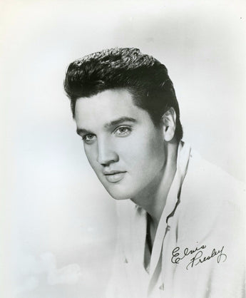 Vtg B&W Portrait of ELVIS PRESLEY Autographed Signature Head Shot Photo #269