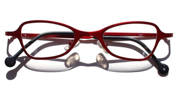 New Vtg 2000 L.A. Eyeworks Retro KIDS Abstract Eyeglasses Red Rooty 448 Glasses
