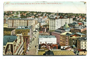 Vtg 1909 Birdseye View Roof Of The Arcade Providence R.I. Postcard #5