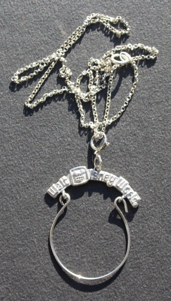 NOS Vtg Walt Disney Productions 9.25 Sterling Silver Necklace To Hang Pendant