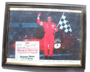 Vtg 2001 Kay Presto NASCAR Weekly Racing Series Autographed Photo Orange Show