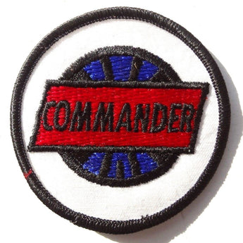 Vintage CIRCLE Commander Embroidered IRON ON PATCH Patch 3"