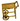 Vtg Peweter Miniature Dollhouse Brass Metal Serving Tea Beverage Cart on Wheels