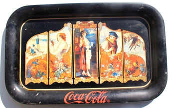 Vintage Coca Cola Vintage Four Seasons 1990 Coke Serving Tray