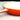 Vintage Flame Orange & White Small Cast Iron Enamel Skillet Fry Pan