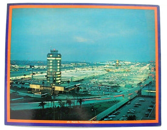 Vintage Large Los Angeles International Airport LAX California Postcard