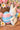 New Resin Pink / Blue Glitter Holiday Decorative Easter Bunny Hugging An Egg