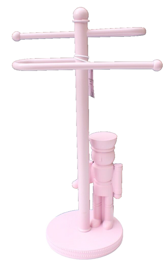 Pink Soldier Christmas Countertop Hand Towel Holder Freestanding Stand Bathroom