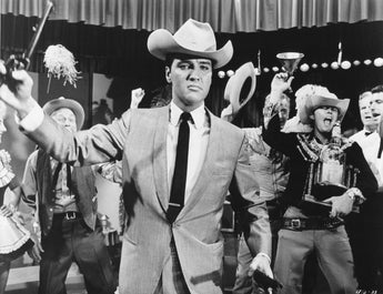 Vtg Black & White Portrait of ELVIS PRESLEY Viva Las Vegas Movie Photo #615