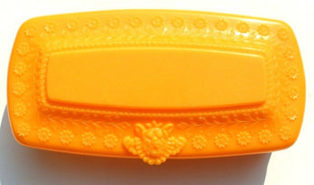 Vintage Yellow Plastic Filipino / Asian Tribal Chimpanzee MONKEY Trinket Box