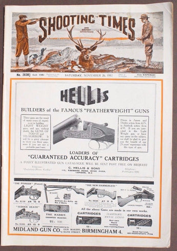 RARE Vintage November 26, 1932 Guns & Ammo Shooting Times Magazine