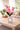 New Faux Orchid Arrangement Pink Artificial Flowers White Vase Modern Decor