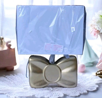 New Rae Dunn KH Gold White Home Decor Bubble Minnie Mouse Bow Lamp Night Stand
