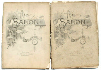 Vintage 1880 The Salon No. 8 No. 11 Samuel L. Hall Sketch Art Booklets Books
