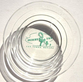 Vintage ROUND Glass DESERT IN Las Vegas NEVADA Ashtray