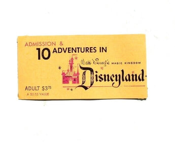Vtg 1960 Disneyland Adult Ticket Coupon Book Admission Magic Kingdom Cover $3.75