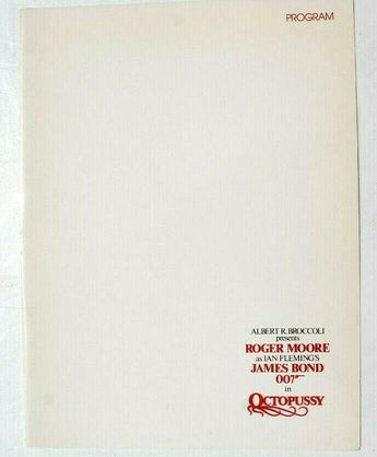 Vtg Promo Movie Theatre Advance Screening Brochure 1983 James Bond Octopussy