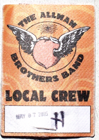 Vtg All Access Backstage CREW Pass VIP Sticker - 2004 The Allman Brothers Band