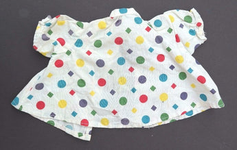 Vtg 1970's Large Multi Color CLOWN Shapes Shirt Doll Clothes / Clothing