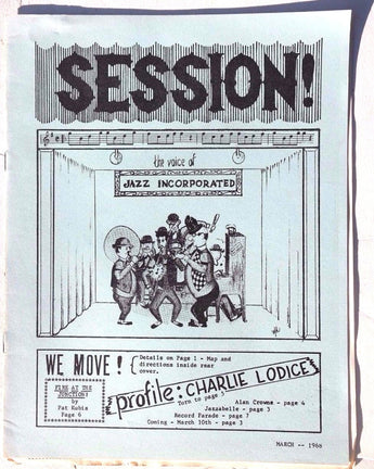 Vtg MARCH 1968 SESSION The Voice Of Jazz Incorporated Brochure / Booklet Cali.