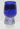 Vtg CZECH REPUBLIC BOHEMIA ROCOCO Cobalt BLUE GOLD Flowers Wine / Water Glass