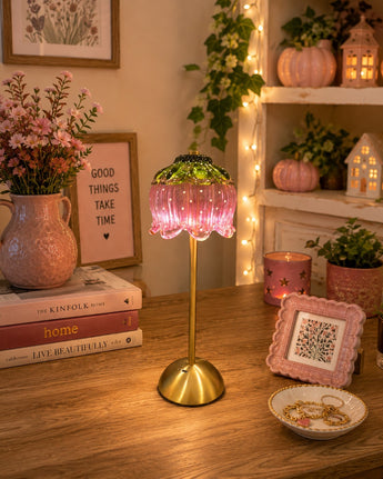 Strawberry Shortcake Touch Lamp USB Rechargeable Glass Dimmable Light VIRAL NEW