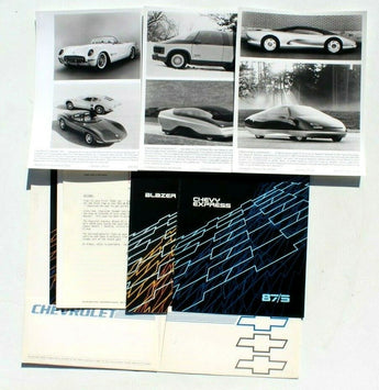 RARE 1987 Dealer Chevrolet Concept Cars / Brochure Press Kit Packaged W/ Photos