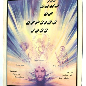 Vtg The Band Of Gypsies 1985 Buddy Miles RANDY HANSEN Concert Poster Flyer