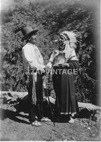 Vtg 1900s H. Villa Collection Chief Poseal From Santa Fe Railroads Photo #2679